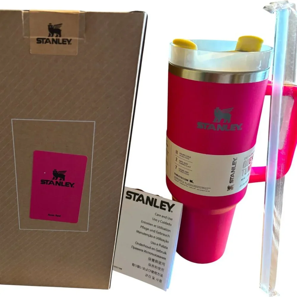 Stanley (Rose Red) 40 oz The‎ Quencher H2.0 Flowstate Tumbler W/Box - NEW! - Picture 6 of 12